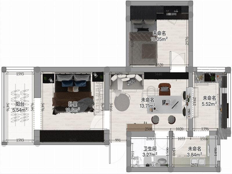 聯(lián)盟小區(qū)/69㎡/現(xiàn)代