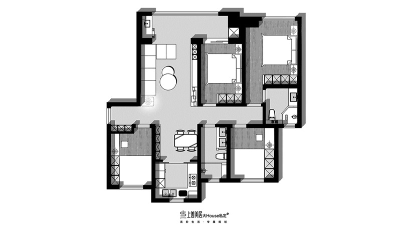 保利時光/130㎡/美式
