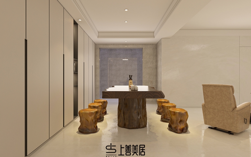 秀水名邸200平米新中式裝修案例