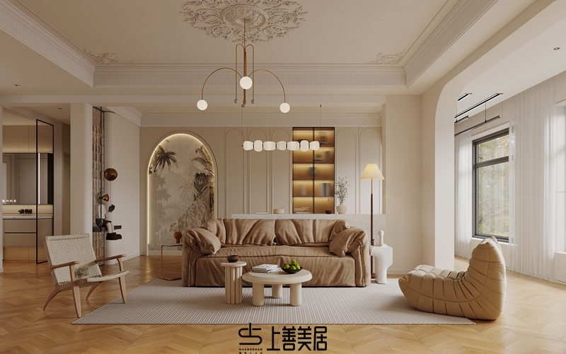 欒城林蔭春天170平法式效果圖02