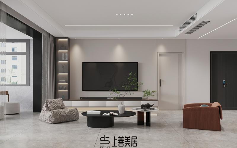 格林公館140平現(xiàn)代簡約風(fēng)格效果圖02