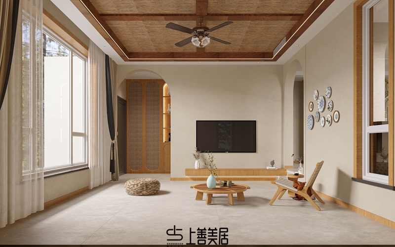 孔雀城350㎡田園風(fēng)別墅裝修設(shè)計