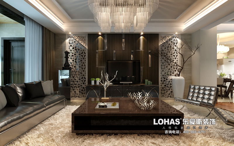 上東花園三室兩廳139㎡現(xiàn)代風格