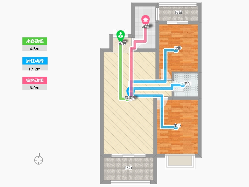 潤(rùn)德天悅城2室2廳1衛(wèi)1廚91㎡動(dòng)靜線圖
